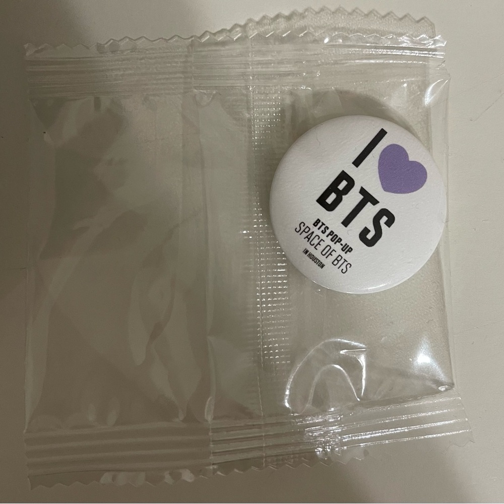 I Love BTS Button Pin